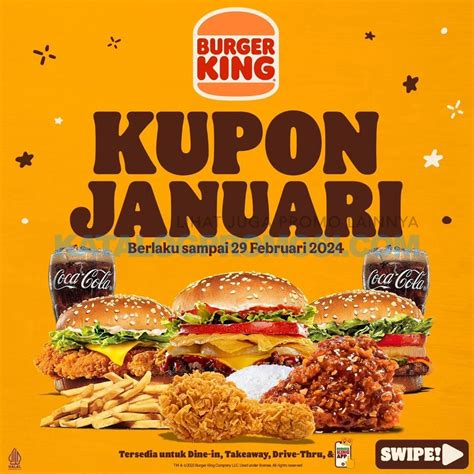 KUPON BURGER KING BULAN JANUARI 2024 SoPasti