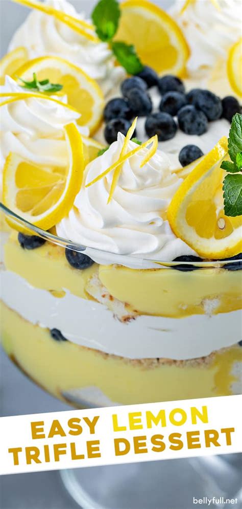 Easy Lemon Trifle Dessert Recipe Belly Full