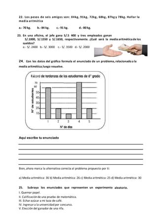 Prueba de proceso matemática 2014 PDF