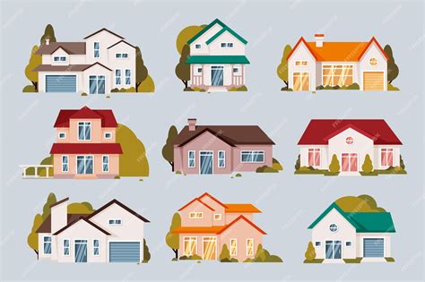 Premium Vector Flat Design House Collection