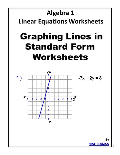 Graphing Lines In Standard Form Sketch The Graph Of Each Line Linear