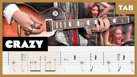 Aerosmith Crazy Guitar Tab Lesson Cover Tutorial Youtube