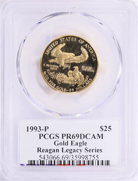 1993-P $25 Half-Ounce Gold American Eagle Reagan Legacy Series PCGS