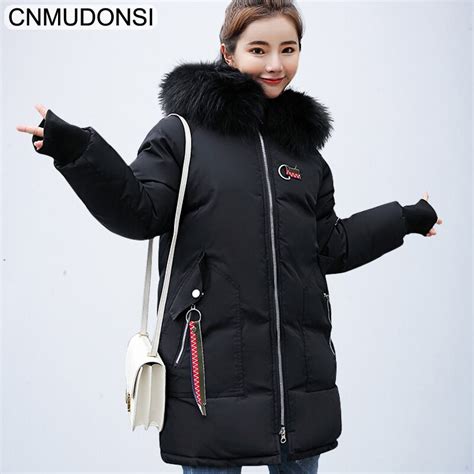 Women Embroidery Down Cotton Jackets 2018 New Hooded Parkas Plus Size