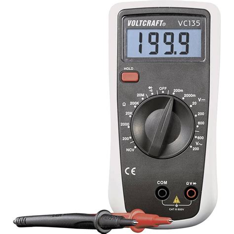 VOLTCRAFT VC135 ISO VC135 Handheld Multimeter Calibrated ISO Digital