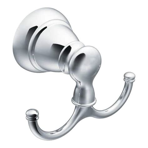 MOEN Banbury Double Robe Hook In Chrome Y2603CH The Home Depot