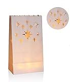 Jt Pcs White Luminary Bags Flame Resistant Candle Bags Luminaries