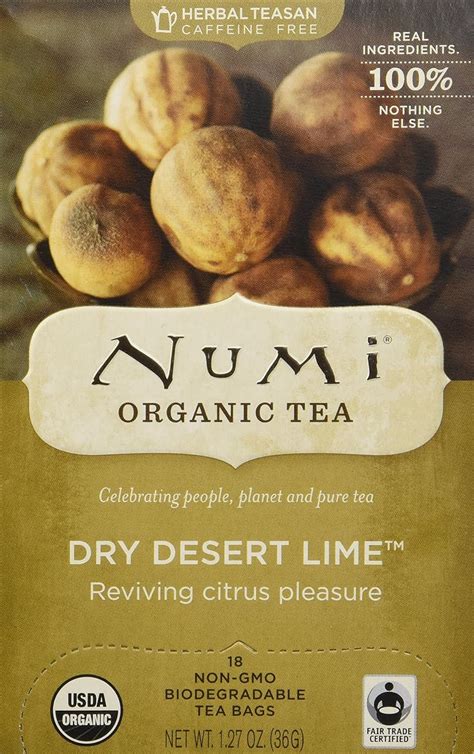 Numi Dry Desert Lime Herbal Teasan Tea Bags Numi Teas Teasans