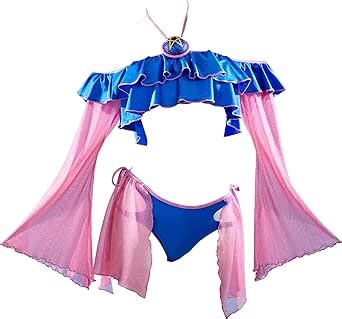 Amazon Haikyuu Women Magic Girl Cosplay Swimsuit Two Piece Bathing Suit Anime Bikini Set