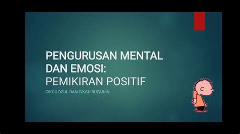 PJPK TING 1 PENGURUSAN MENTAL DAN EMOSI YouTube