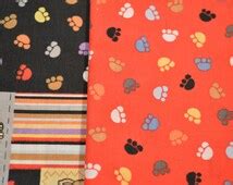 Popular items for paw print fabric on Etsy