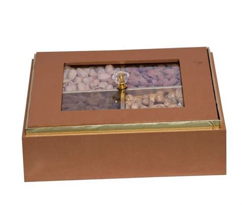 Square Color Coated MDF Brown Dry Fruits Packaging Box At Rs 250 Piece