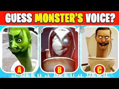 Guess The Monsters Voice Large Toilet Mummy Toilet Skibidi Toilet S