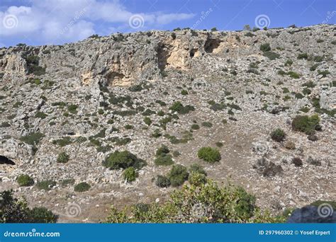 Caves of Mount Carmel stock photo. Image of mountains - 297960302