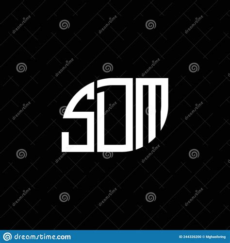 Design Do Logotipo Da Letra Sdm Em Fundo Preto Conceito De Logotipo De