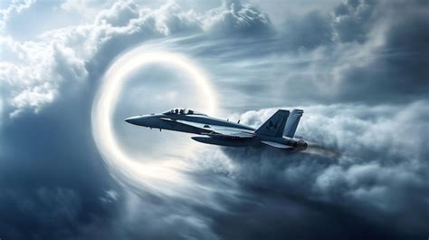 Fighter Jet Sonic Boom Dramatic Image of Supersonic Flight | Premium AI ...