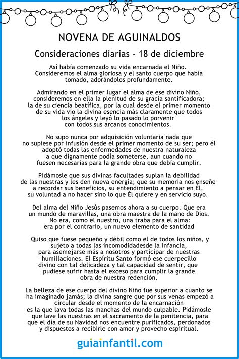 Consideraciones Diarias Novena De Aguinaldos Explicada A Los Ni Os