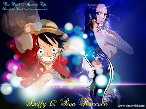 One Piece Wallpaper Luffy And Hancock 2 By Camanime7794 On Deviantart