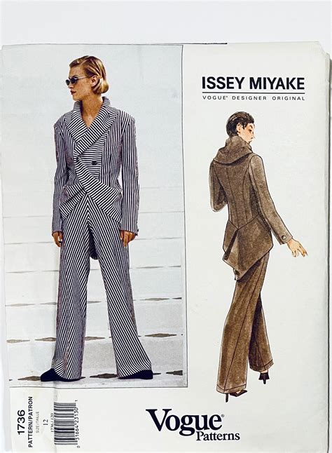 Vogue 1736 ISSEY MIYAKE PANTSUIT Pattern Jacket Wide Leg Etsy