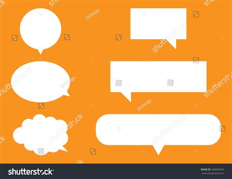 Blank Speech Bubble White Text Box Stock Vector Royalty Free