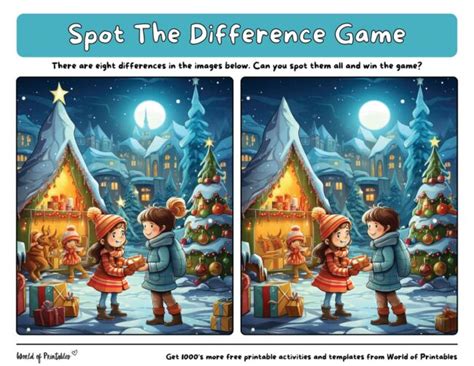 Christmas Spot The Difference Games World Of Printables