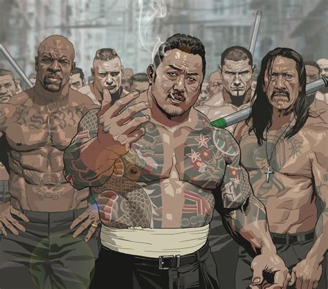 Terry Crews Danny Trejo Jason Momoa Brock Lesnar Dave Bautista And 1 More Real Life And 1