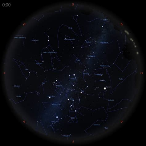 Obloha V Prosinci Hv Zd Rna A Planet Rium Uhersk Brod