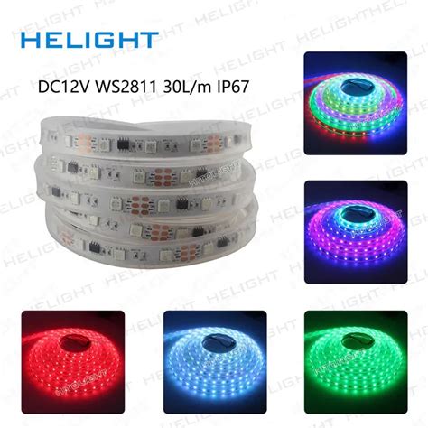 Tira de píxeles led WS2811 5050 SMD RGB direccionable 30 60leds m