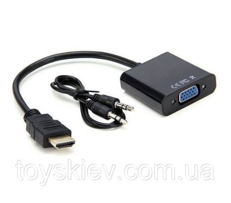 Купить Адаптер переходник HDMI на VGA + AUX конвертер активный ...