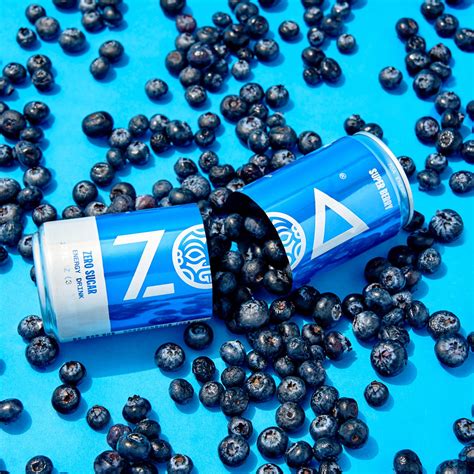 ZOA Zero Sugar Energy Drinks Super Berry Sugar Free With