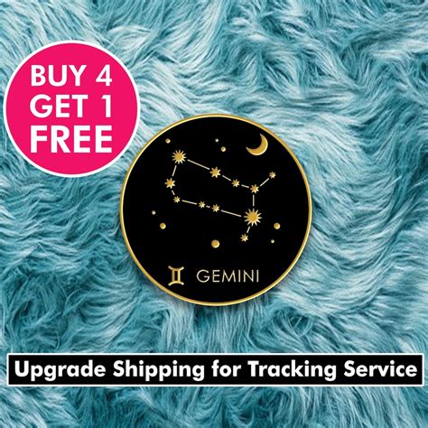 Astrology Ts Gemini Zodiac Pin Space Enamel Pin Astrologer T