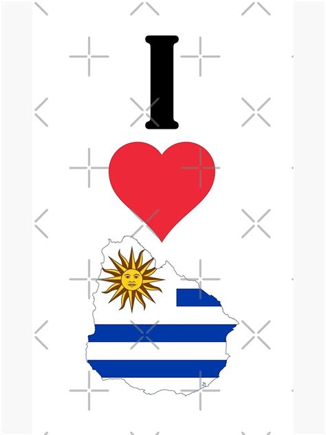 P Ster Amo Uruguay Vertical I Heart Mapa De La Bandera Nacional