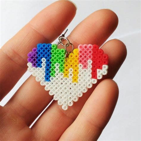 Joshua Saved To Aestheticcolorful Heart Earrings Pixel Heart Earrings