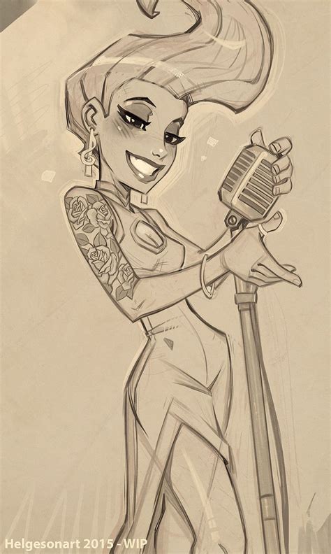 Jazz Singer Johannes Helgeson Illustration Character Design