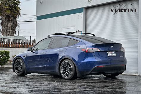 Tesla Model Y RFS2 4 Brushed Dual Gunmetal Vertini Wheels