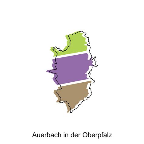 auerbach en der oberpfaiz mapa vector mapa de el Alemania país