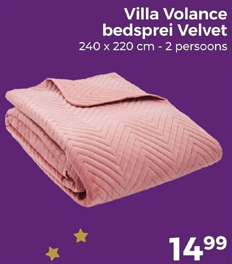 Villa Volance Bedsprei Velvet Aanbieding Bij Trekpleister