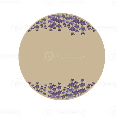 Watercolor Lavender Flower Wreath 24786437 Png