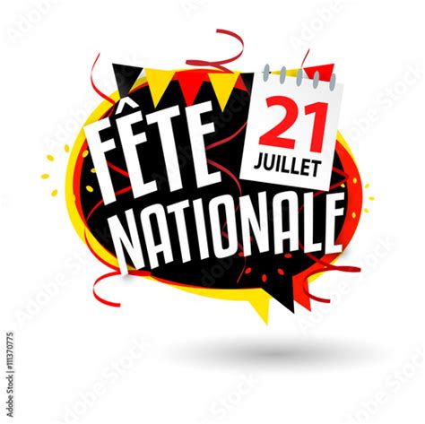 Fête nationale belge 21 juillet fichier vectoriel libre de droits