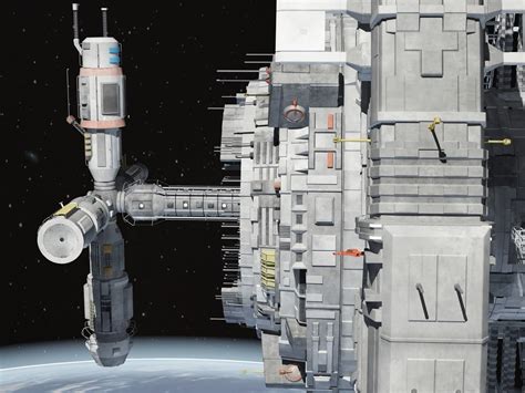 Sci Fi Space Station 3d Model By Squir