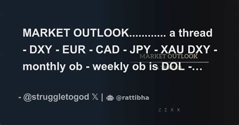 Market Outlook A Thread Dxy Eur Cad Jpy Xau