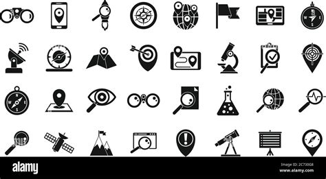 Exploration Icons Set Simple Set Of Exploration Vector Icons For Web