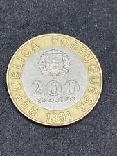 200 Escudos 1991 Republic 1990 2001 Portugal Coin 8089