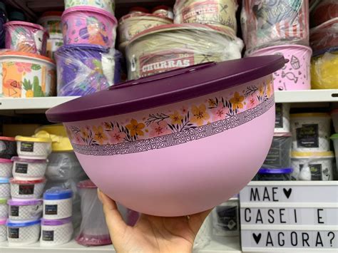 Tupperware Tigela Murano 7 5 Litros Púrpura Real Mãe Casei e Agora