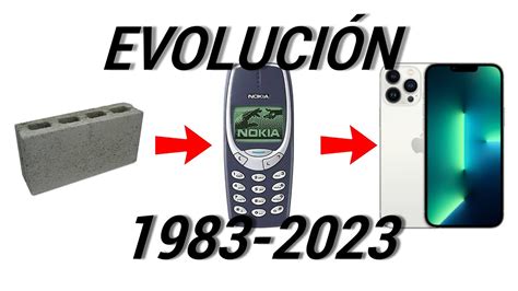 La EVOLUCIÓN del TELÉFONO MÓVIL 1983 2023 Iphone Samsung Xiaomi