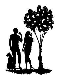 Adam And Eve Silhouette at GetDrawings | Free download