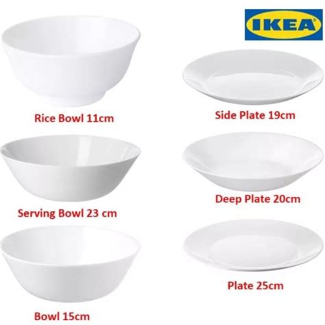 Ikea Oftast Tempered Glass Plate Deep Plate Side Plate Big Bowl