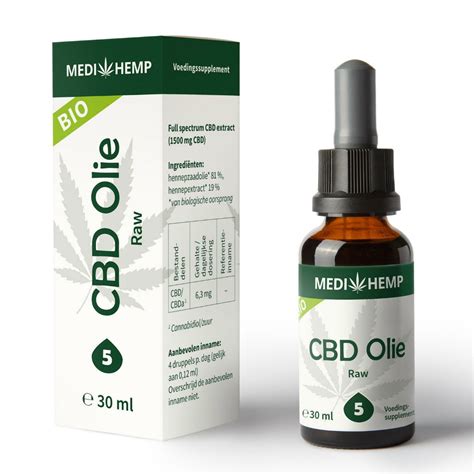 Wedihemp Raw 5 Cbd Olie 30ml Naturel Smaak