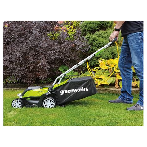 Tondeuse Gazon Lectrique Greenworks Po A Vert Noir