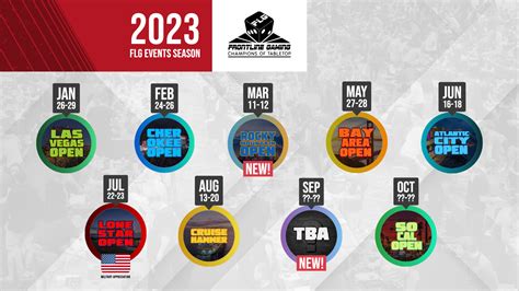 ANNOUNCING THE 2023 FLG EVENT SEASON!